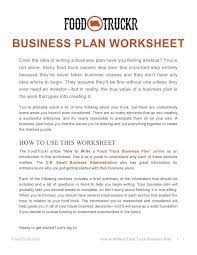 how to write a food truck business plan