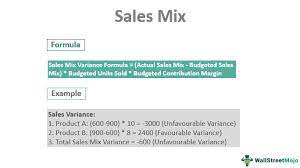 How To Calculate Sales Mix