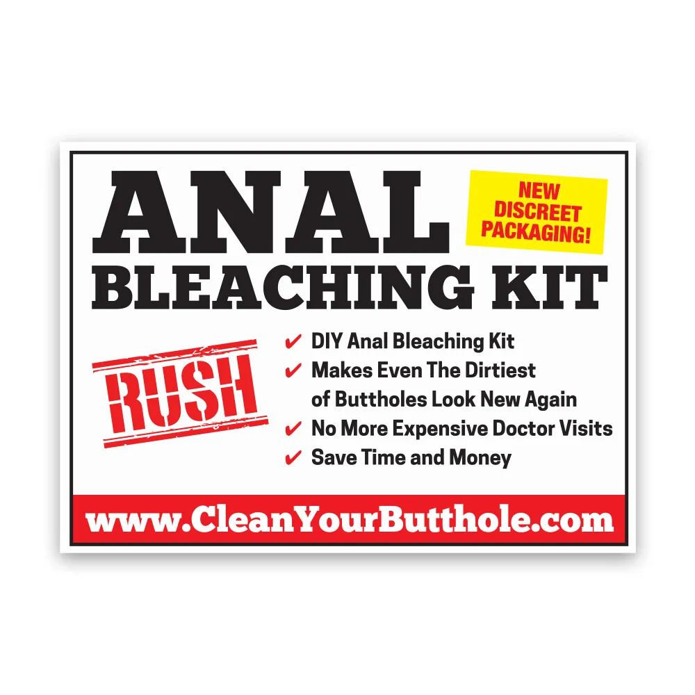 Look out for anal bleaching kit