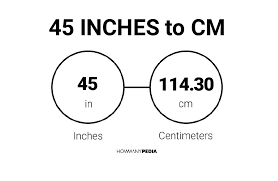 45 inches to cm