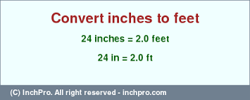 how many feet are in 24 inches