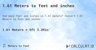 1.61 m in feet