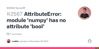 attributeerror: module numpy has no attribute bool