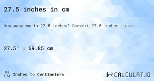 27.5 inches to cm